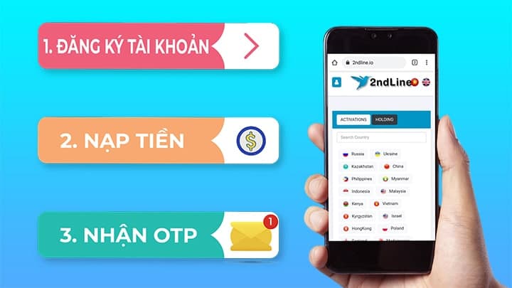 Hướng dẫn đăng ký tài khoản 2ndLine.io